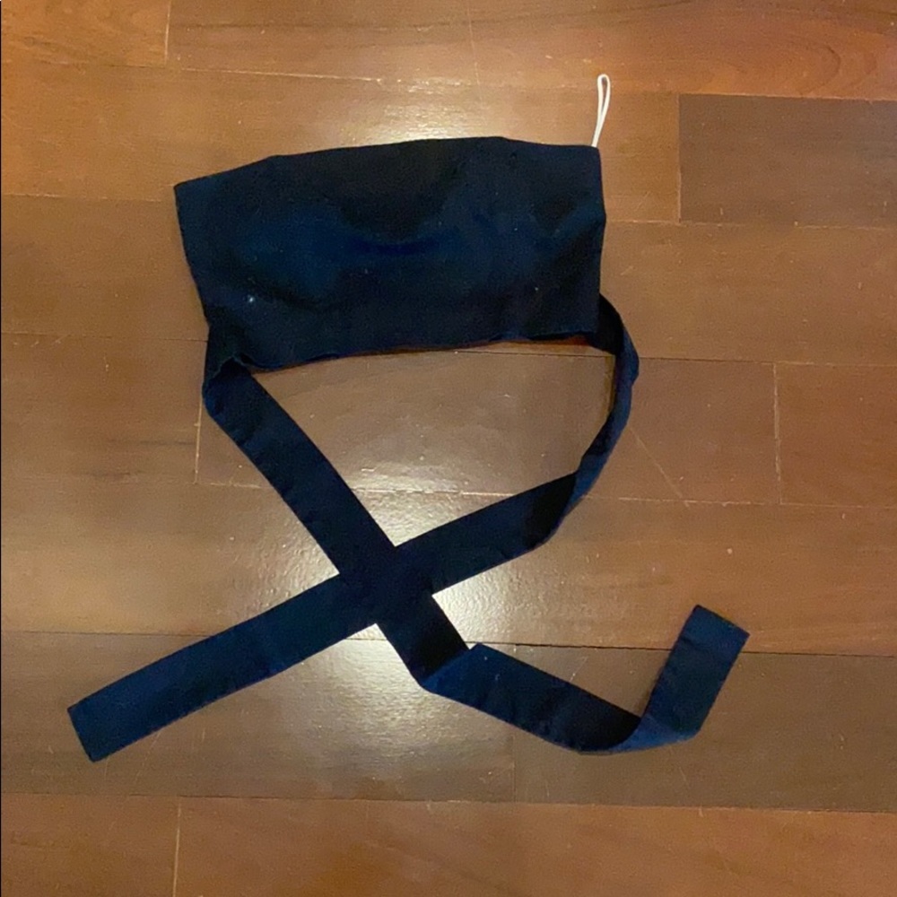 Aritzia black tie strapless going out top